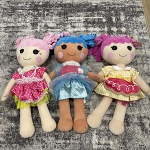 Build A Bear Lalaloopsy Mittens & Dress Outfit Fluff N Stuff Plush Doll Lot of 3